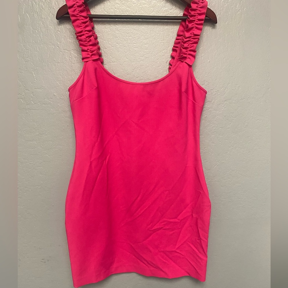Ruffle Strap Mini Dress